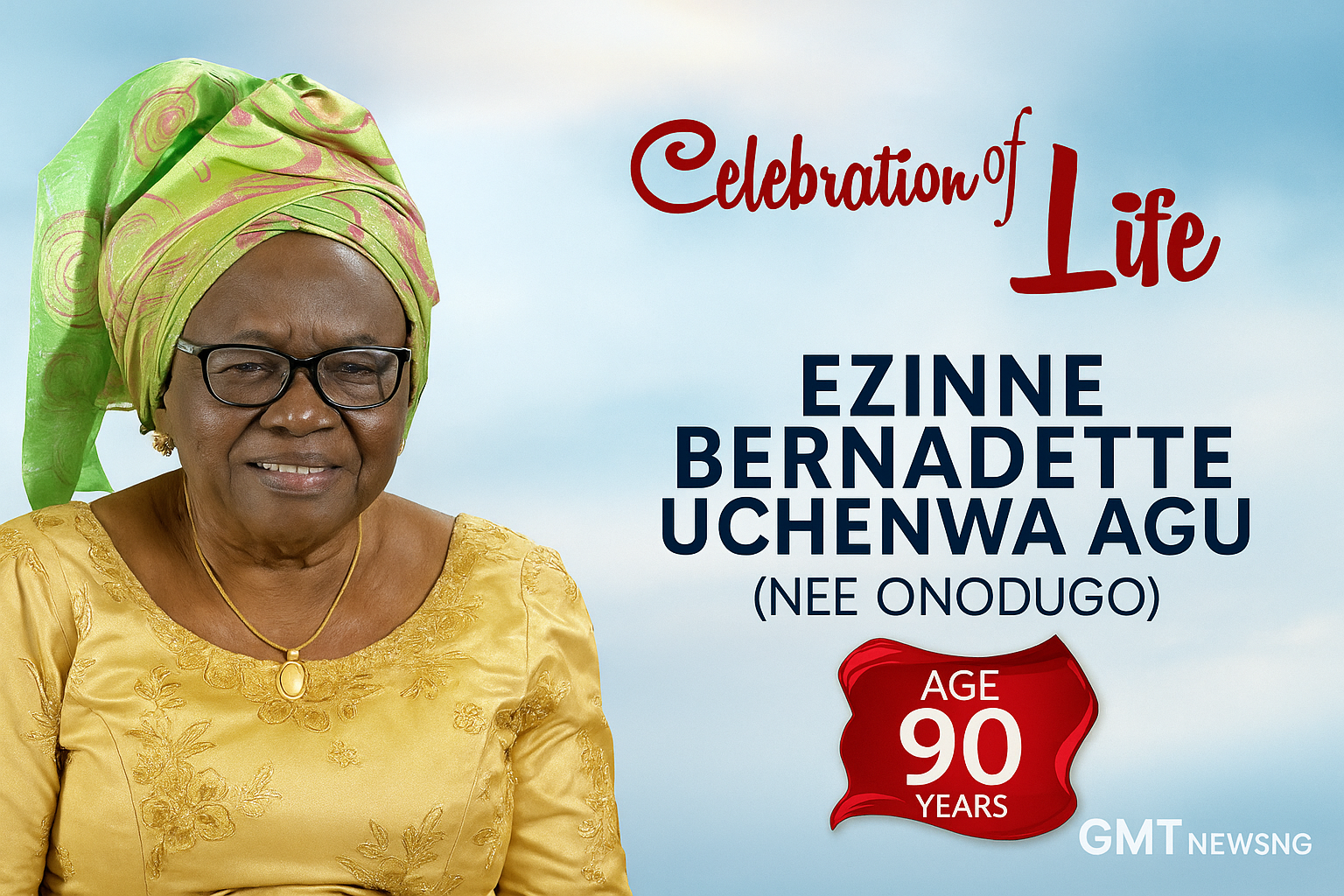 Ezinne Bernadette Uchenwa Agu Set for Final Journey in Enugu at Age 90