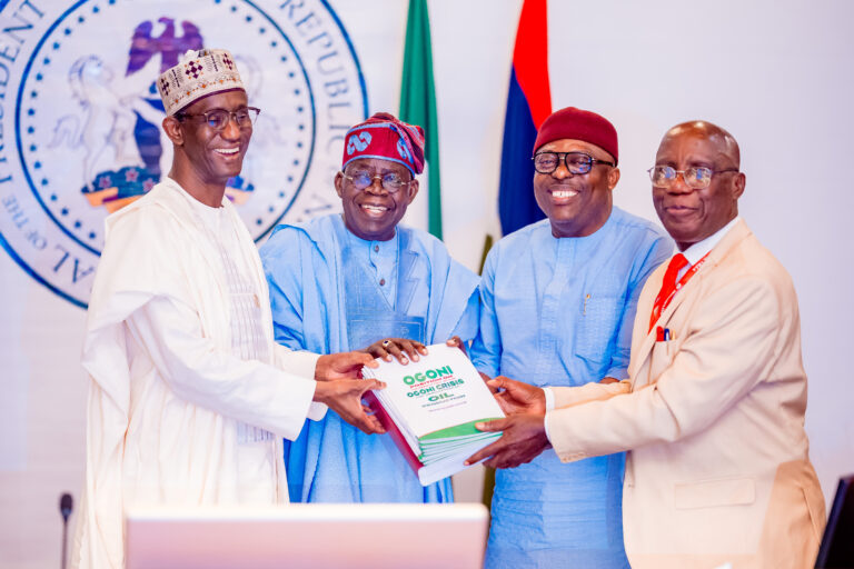 President Tinubu Receives Ogoni Dialogue Report, Awards Posthumous Honours to Ogoni Four