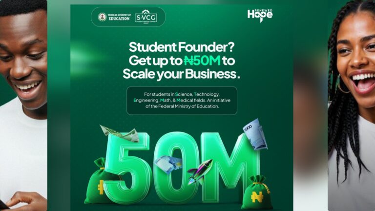 FG Opens Portal for N50m Students’ Venture Capital Grant as New Innovation Era Begins