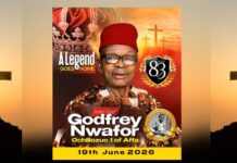 “Chief Godfrey Nwafor, A Man of Great Integrity” – Greg Nnaji Chief Godfrey