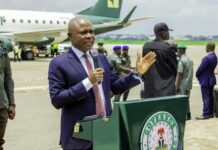 Governor Mbah Flags Off Enugu Air’s Maiden International Flight To Douala Mbah